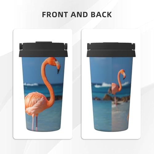 Beach flamingo print coffee tumbler 17oz — photo 2