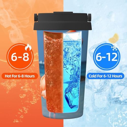 Beach flamingo print coffee tumbler 17oz — photo 5