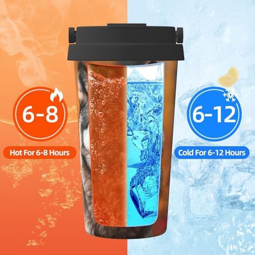 Autumn animals wolf print coffee tumbler 17oz — photo 5