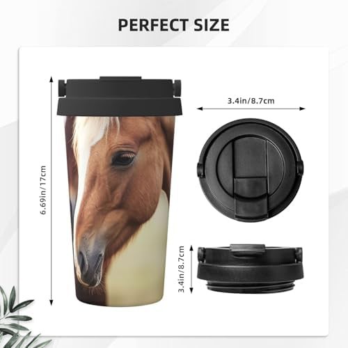 Adorable horse print coffee tumbler 17oz — photo 3