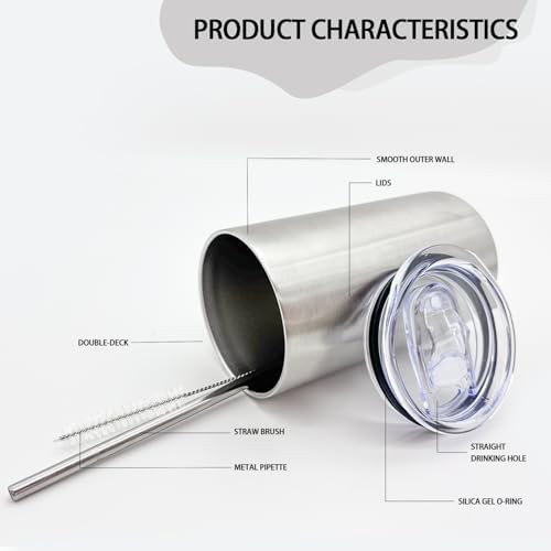 Silver Skinny Straight Insulated DIY Tumbler — photo 4