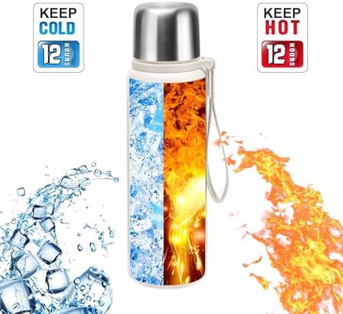 White stainless steel thermal flask 20 oz — photo 4