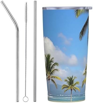 Tropical Palm Tree Insulated Travel Tumbler 20 oz