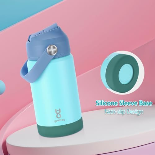 Kids Light Green Straw Bottle 12 oz — photo 3
