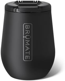 Matte Black Insulated Wine Tumbler 14 oz
