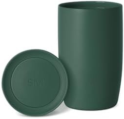 Green travel coffee mug with 360 lid 12 oz