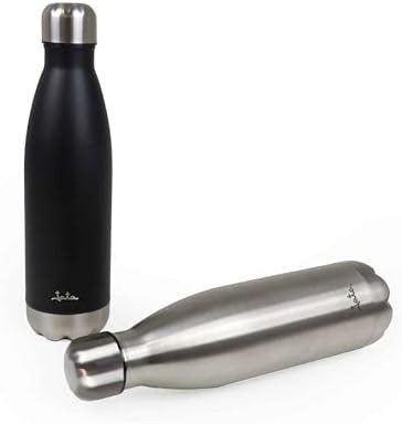 Black stainless steel thermos with screw cap — photo 4