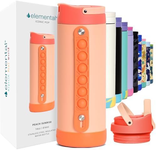 Kids 14 oz Bottle with Pop-It Handle