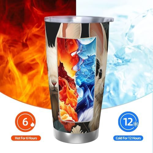 Cute bunnys stainless steel vacuum tumbler — photo 3