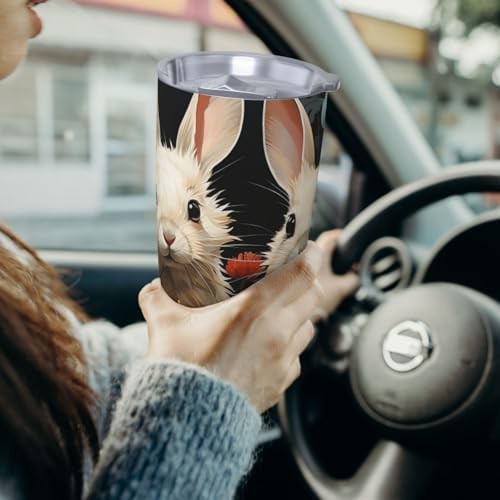 Cute bunnys stainless steel vacuum tumbler — photo 4