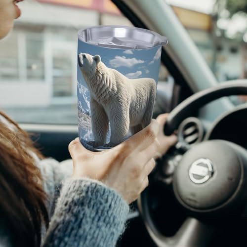 Glacier polar bear stainless steel vacuum coffee tumbler — photo 4