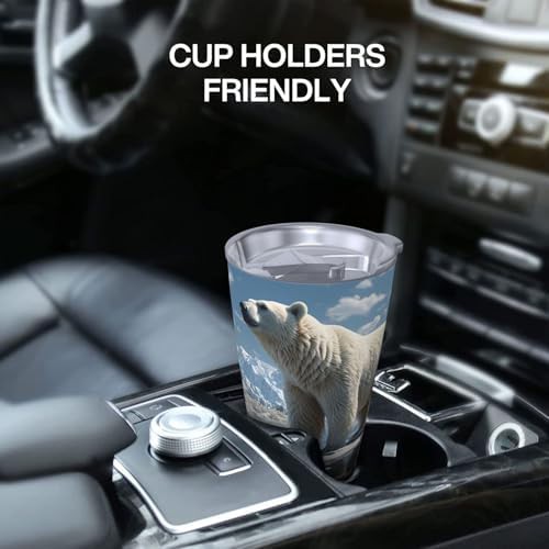 Glacier polar bear stainless steel vacuum coffee tumbler — photo 5