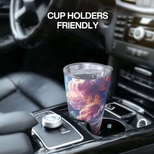 Colorful clouds stainless steel vacuum tumbler — photo 5