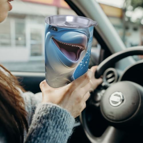 Cartoon dolphin stainless steel vacuum tumbler — photo 4
