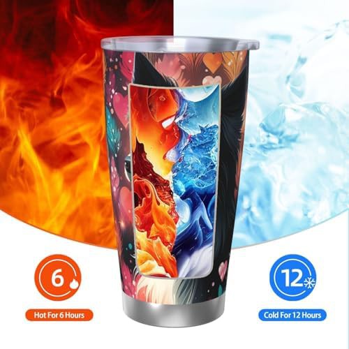 Black dog stainless steel vacuum coffee tumbler — photo 3