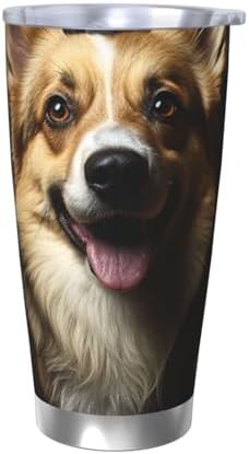 Corgi pictures stainless steel vacuum tumbler