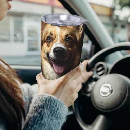 Corgi pictures stainless steel vacuum tumbler — photo 4