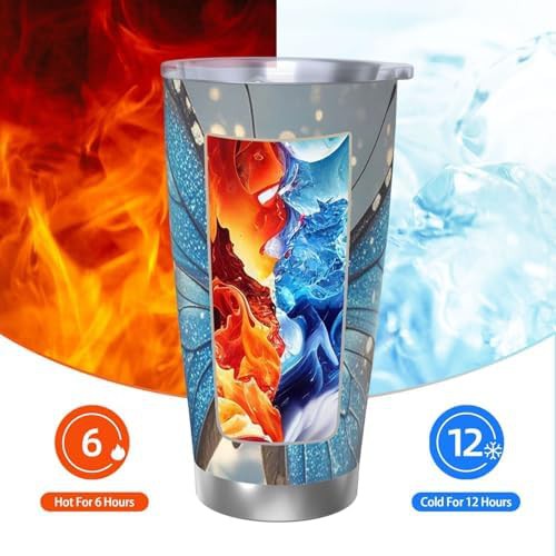 Blue butterfly stainless steel vacuum coffee tumbler — photo 3