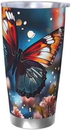 Flying Butterflies Print 20 oz Travel Tumbler