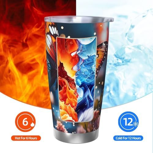 Flying Butterflies Print 20 oz Travel Tumbler — photo 3