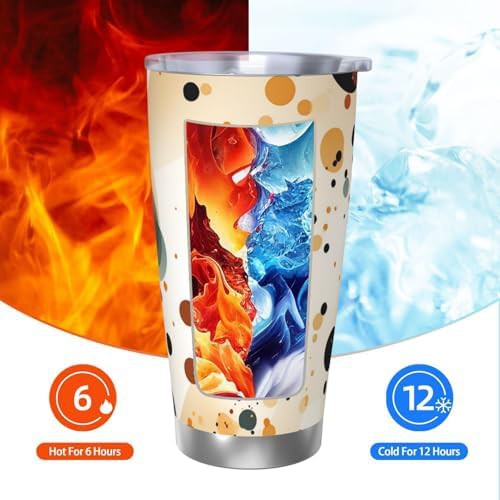 Cute brown spots stainless steel vacuum tumbler — photo 3