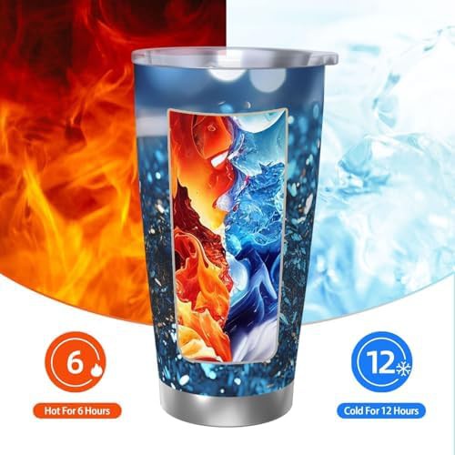 Blue powder stainless steel vacuum tumbler — photo 3