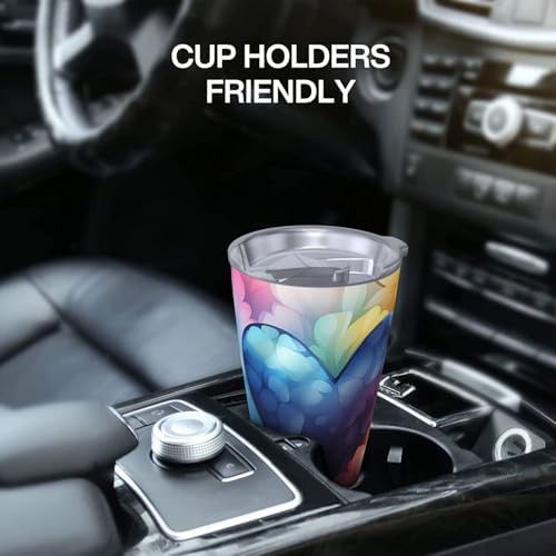Blue love heart stainless steel vacuum tumbler — photo 5