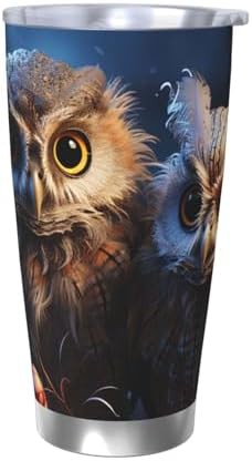 Owls stainless steel vacuum tumbler