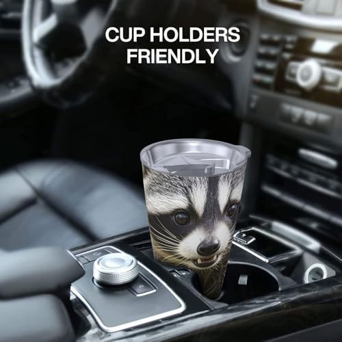 Raccoon pattern stainless steel vacuum coffee tumbler — photo 5