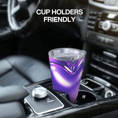 Purple hearts stainless steel vacuum tumbler — photo 5