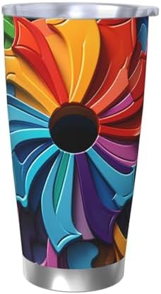 Colorful irregular puzzle stainless steel tumbler