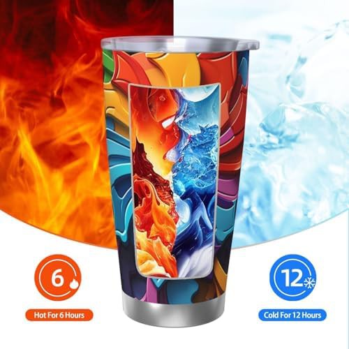 Colorful irregular puzzle stainless steel tumbler — photo 3