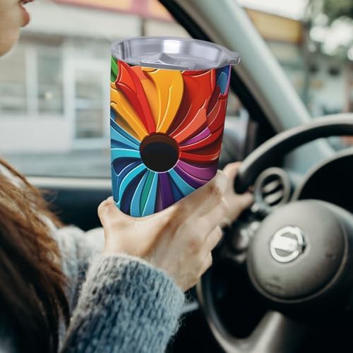 Colorful irregular puzzle stainless steel tumbler — photo 4