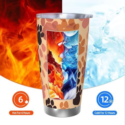 Brown Paws Patterned 20 oz Coffee Tumbler — photo 3