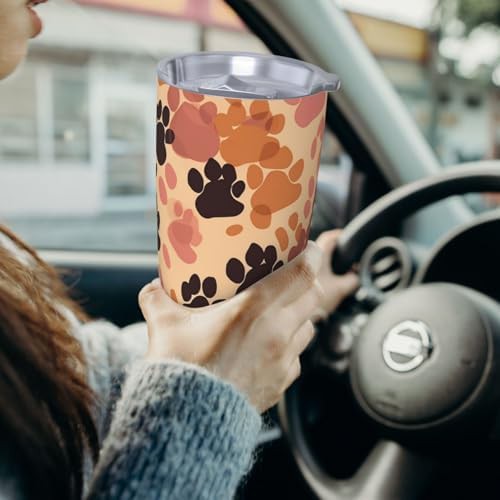 Brown Paws Patterned 20 oz Coffee Tumbler — photo 4