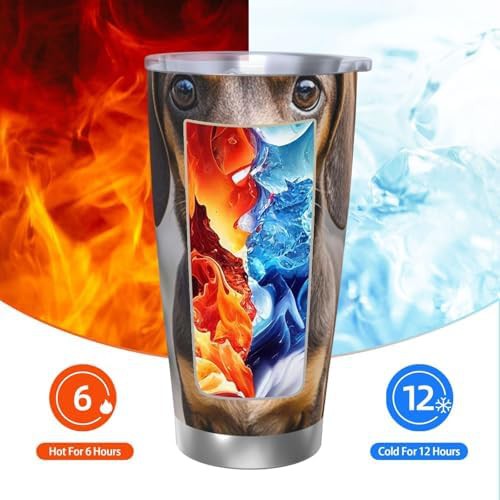 Dachshund stainless steel vacuum coffee tumbler — photo 3