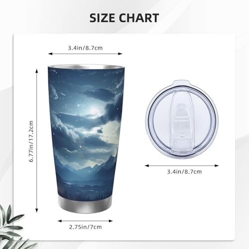 Dark night sky stainless steel vacuum tumbler — photo 2