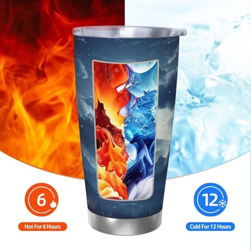 Dark night sky stainless steel vacuum tumbler — photo 3