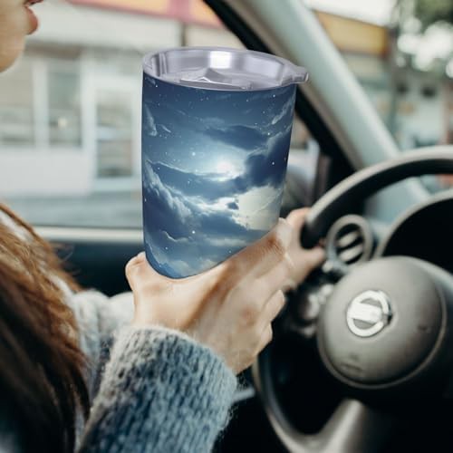 Dark night sky stainless steel vacuum tumbler — photo 4