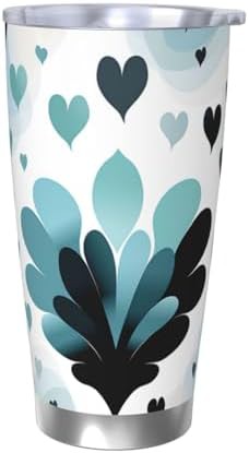 Heart pattern stainless steel vacuum tumbler