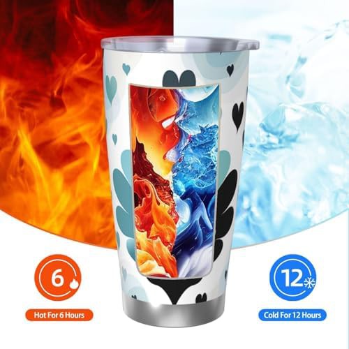 Heart pattern stainless steel vacuum tumbler — photo 3