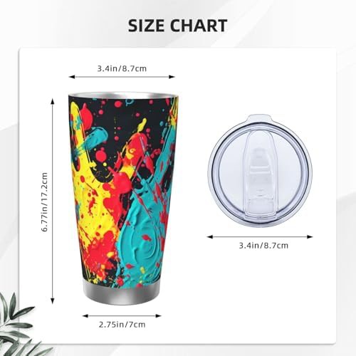 Colorful handprints stainless steel vacuum tumbler — photo 2