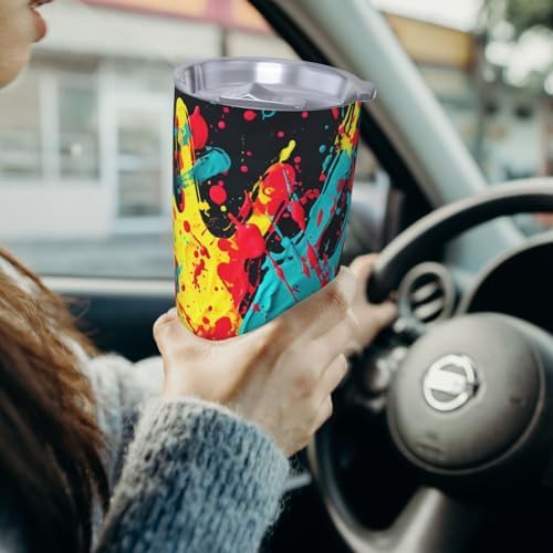 Colorful handprints stainless steel vacuum tumbler — photo 4