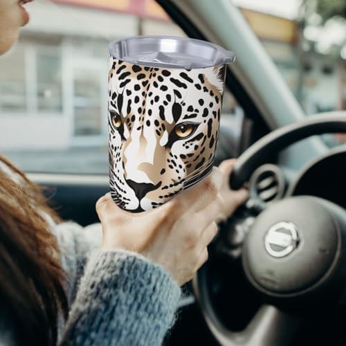 Leopard and rose stainless steel vacuum tumbler — photo 4