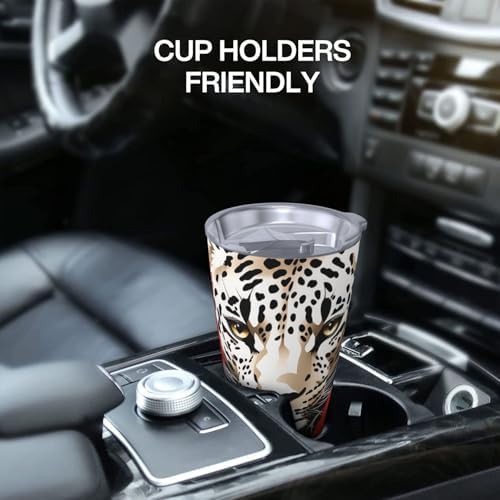 Leopard and rose stainless steel vacuum tumbler — photo 5