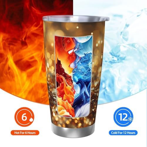 Gold glitter stainless steel vacuum tumbler — photo 3