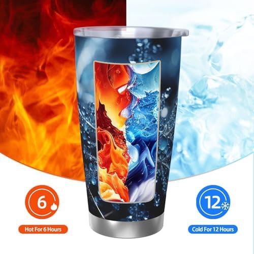 Blue Snowflake stainless steel vacuum tumbler — photo 4