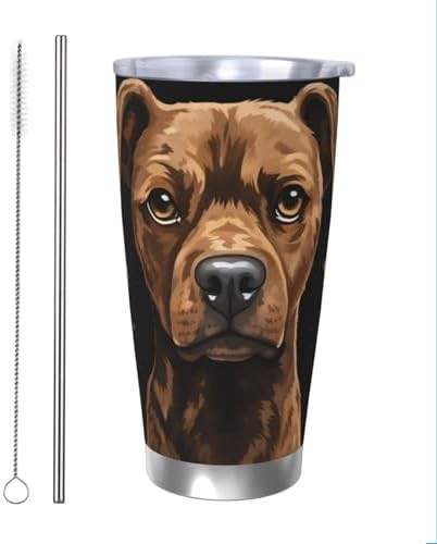 Brown Dog stainless steel vacuum tumbler