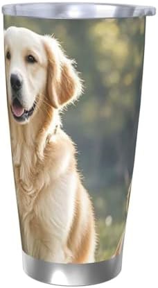Golden Retriever dogs puppies pets stainless tumbler