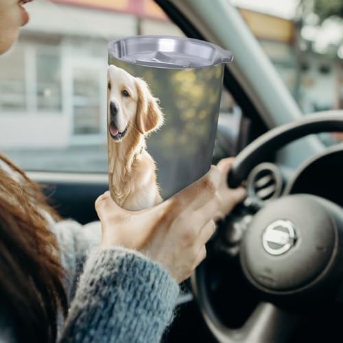 Golden Retriever dogs puppies pets stainless tumbler — photo 4
